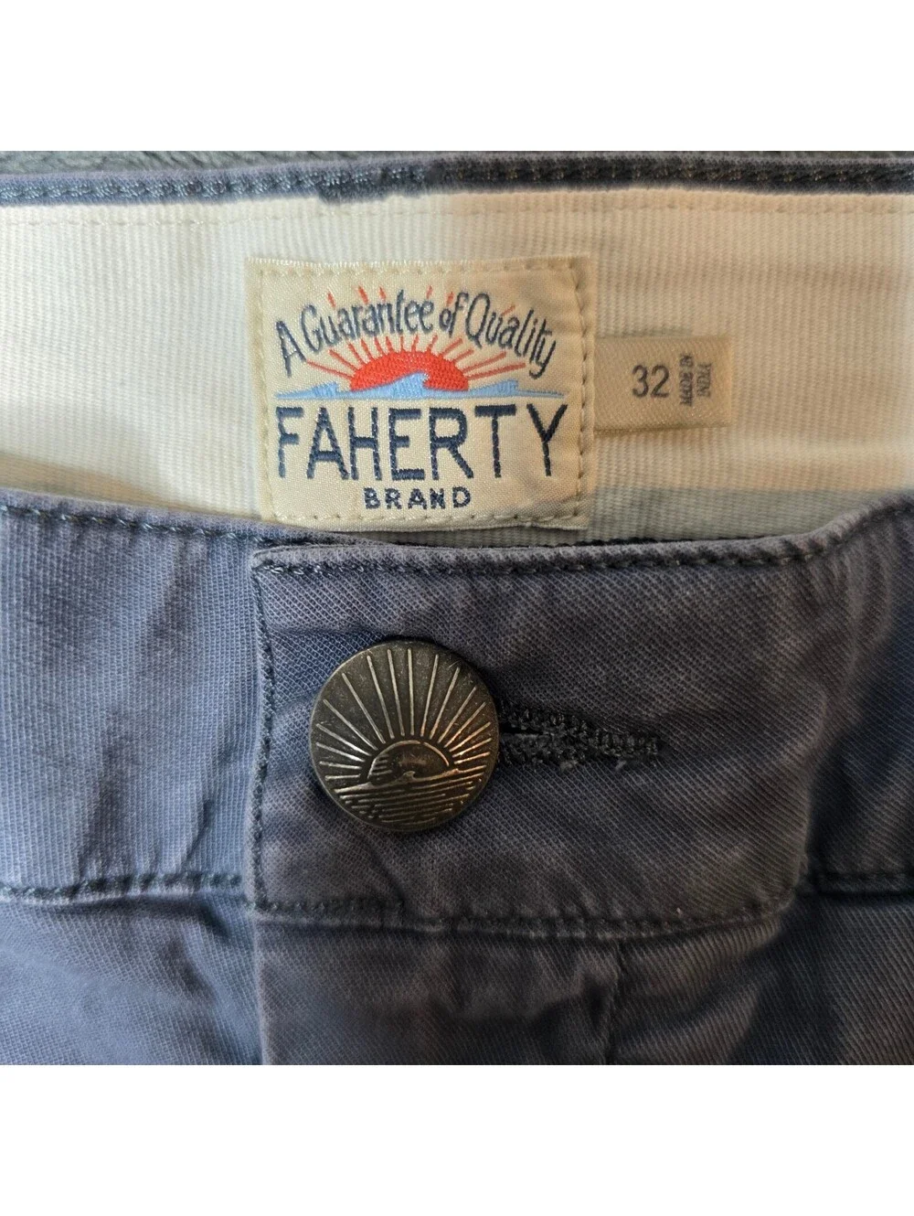Faherty Island Life Shorts Men's Size 32 Navy Blue MBS2106-VNY